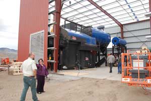 Installing a large boiler in a dedicated building