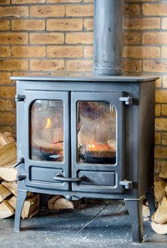 Cabin Fireplace